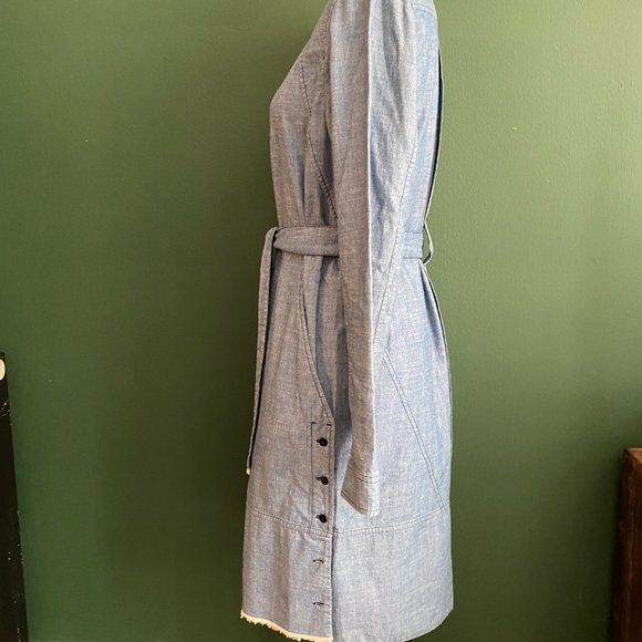 Proenza Schouler Chambray V-Neck Dress - Picture 4 of 15